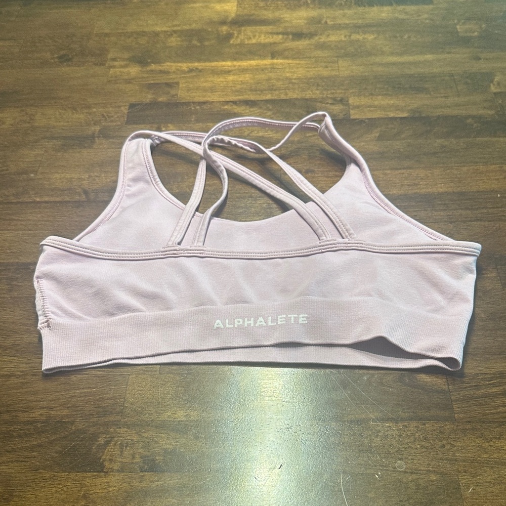 LAST CHANCE OFFER: Alphalete Blush Pink Criss-Cross Sports Bra - Picture 3 of 4